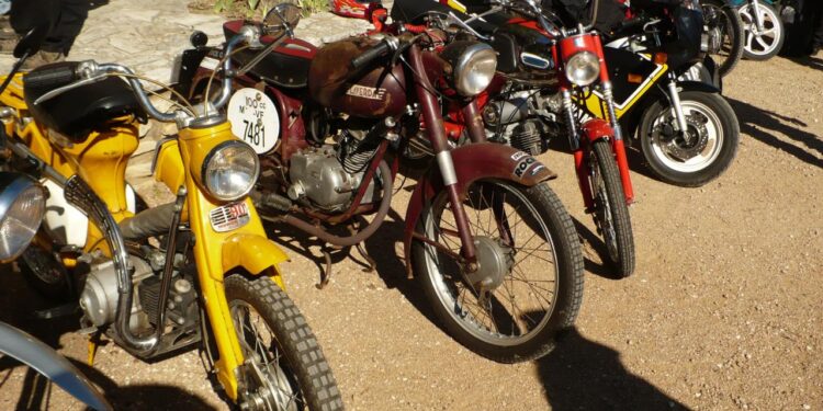 Motorcycles vintage rally britain motorbikes stock alamy old